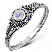 Ethnic Style Rainbow Moonstone Ring, r481